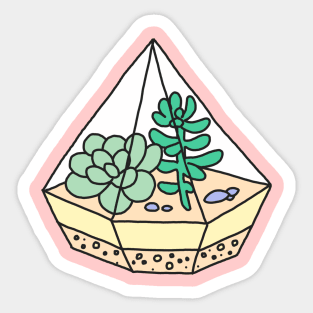 Succulent terrarium cactus hipster desert garden southwest flower Sticker